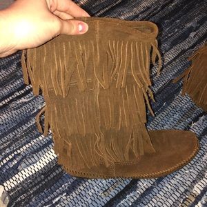 Minnetonka Fringe Boots